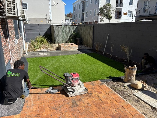 After - Artificial grass and paving project in Table View