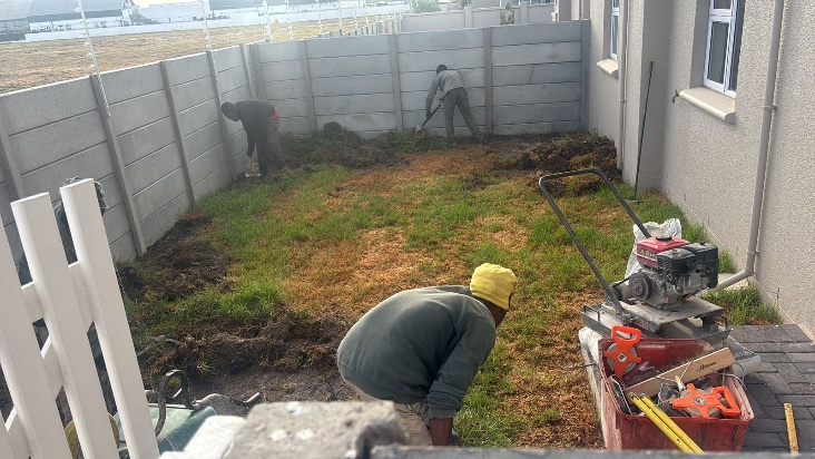 Before - Artificial grass and paving project in Table View