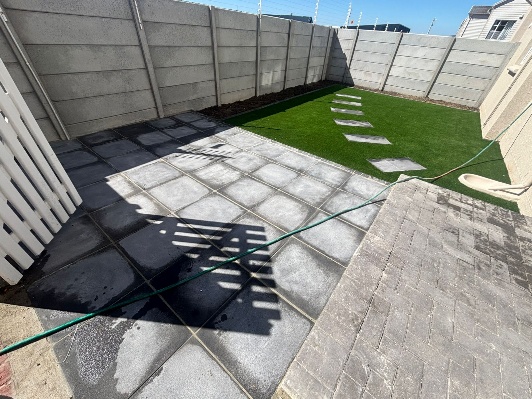 After - Artificial grass and paving project in Table View