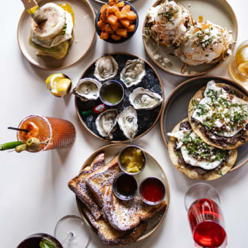 Sunday brunch spread — Brunch at Uno Más Tacos & Tequila
