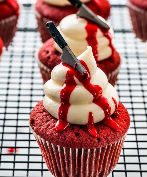 Halloween Red Velvet Cupcakes