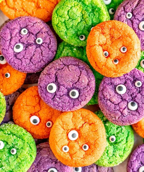Chewy Monster Eyeball Sugar Cookies