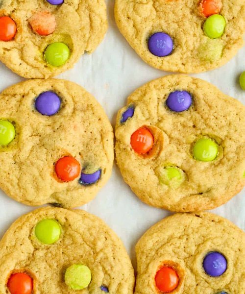 Halloween M&M Cookies
