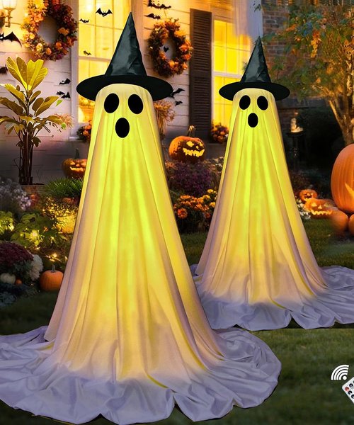 Ghost-Themed Halloween Porch