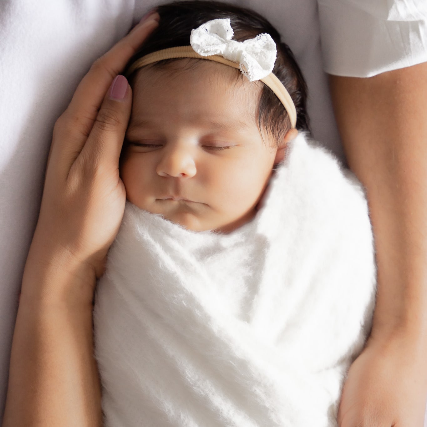 Baby sleeping in a wrap