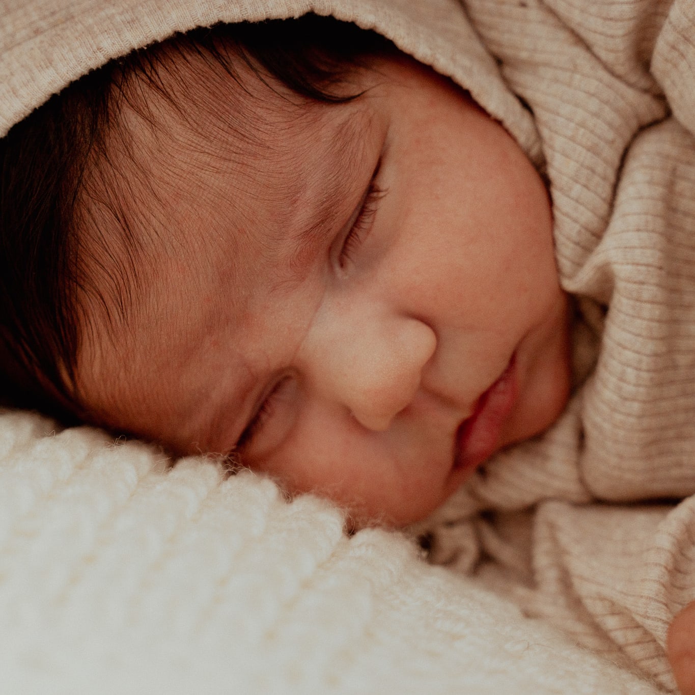 Baby portrait close-up in Montreal