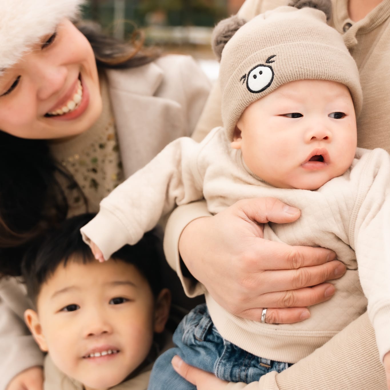 Family outdoors Montreal