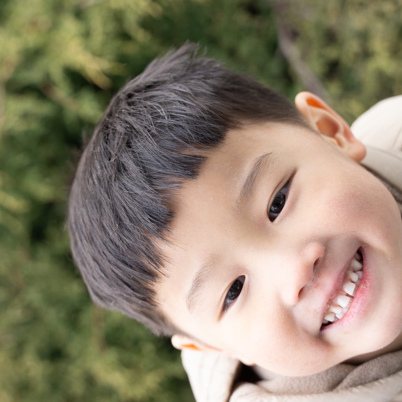 Family photoshoot in a park in Montreal