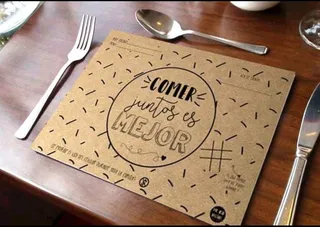 Individual de Mesa Papel Madera