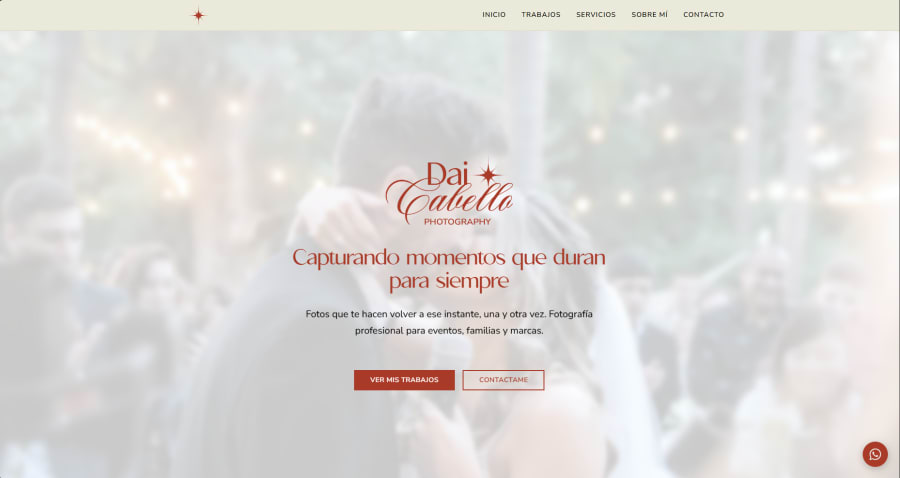 Captura del sitio web de Dai Cabello Photography