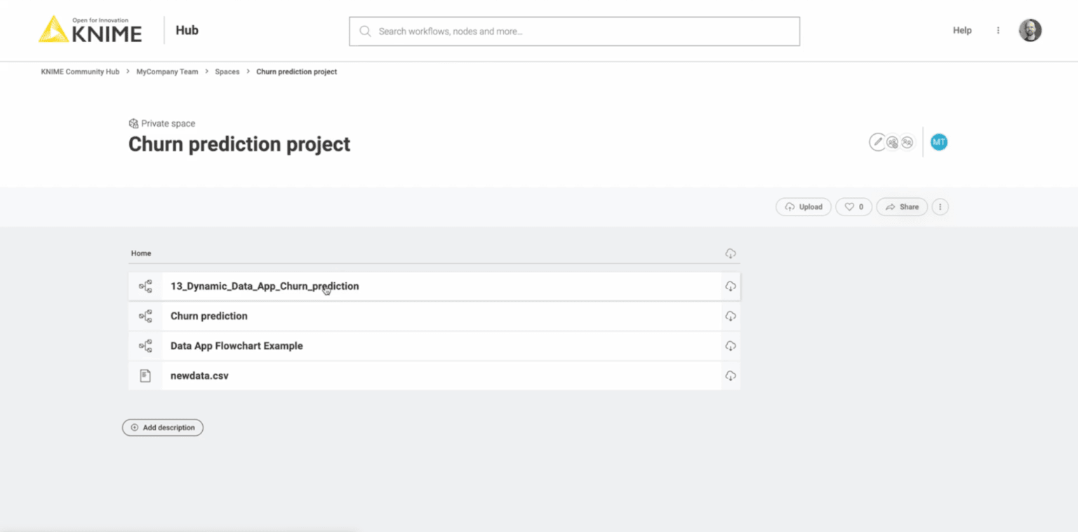 Churn prediction data app