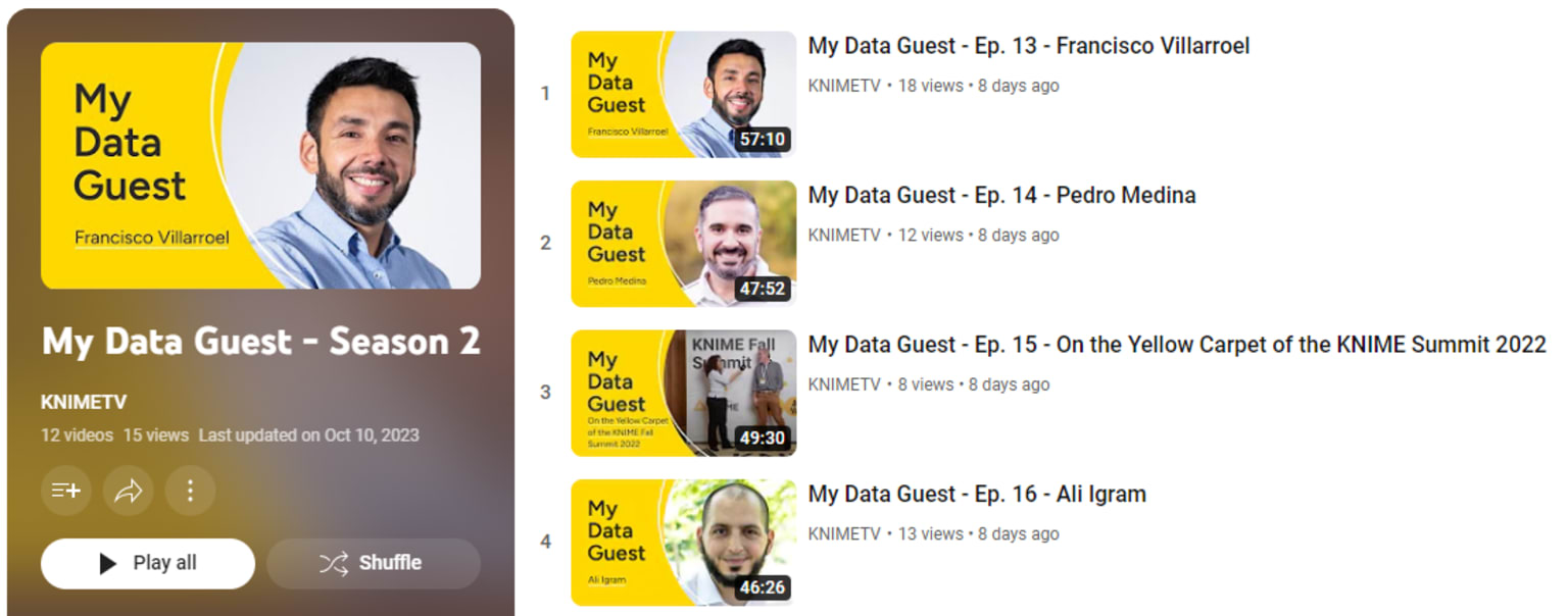 My Data Guest on KNIMETV