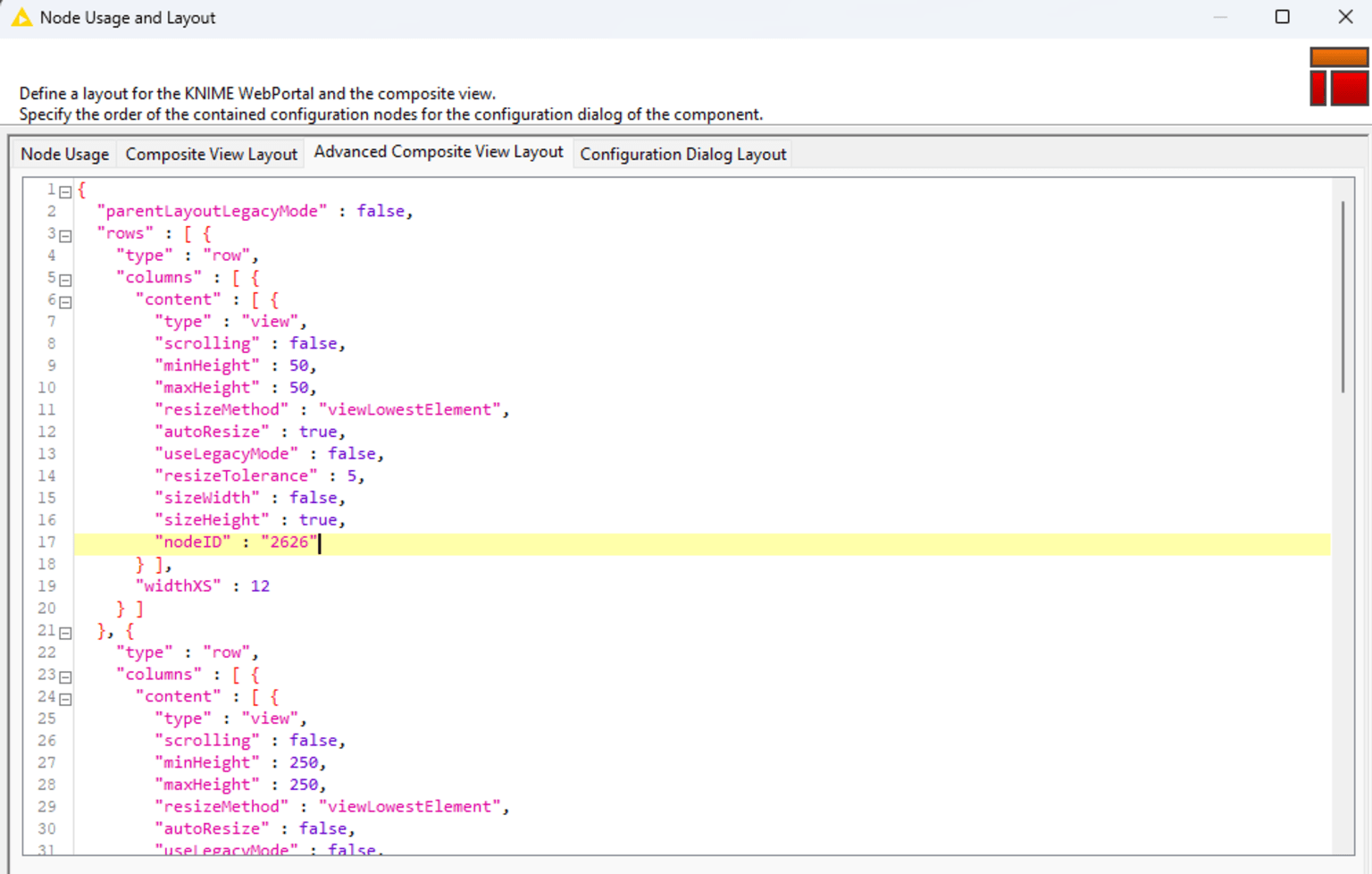 Advanced Composite Layout - NodeID
