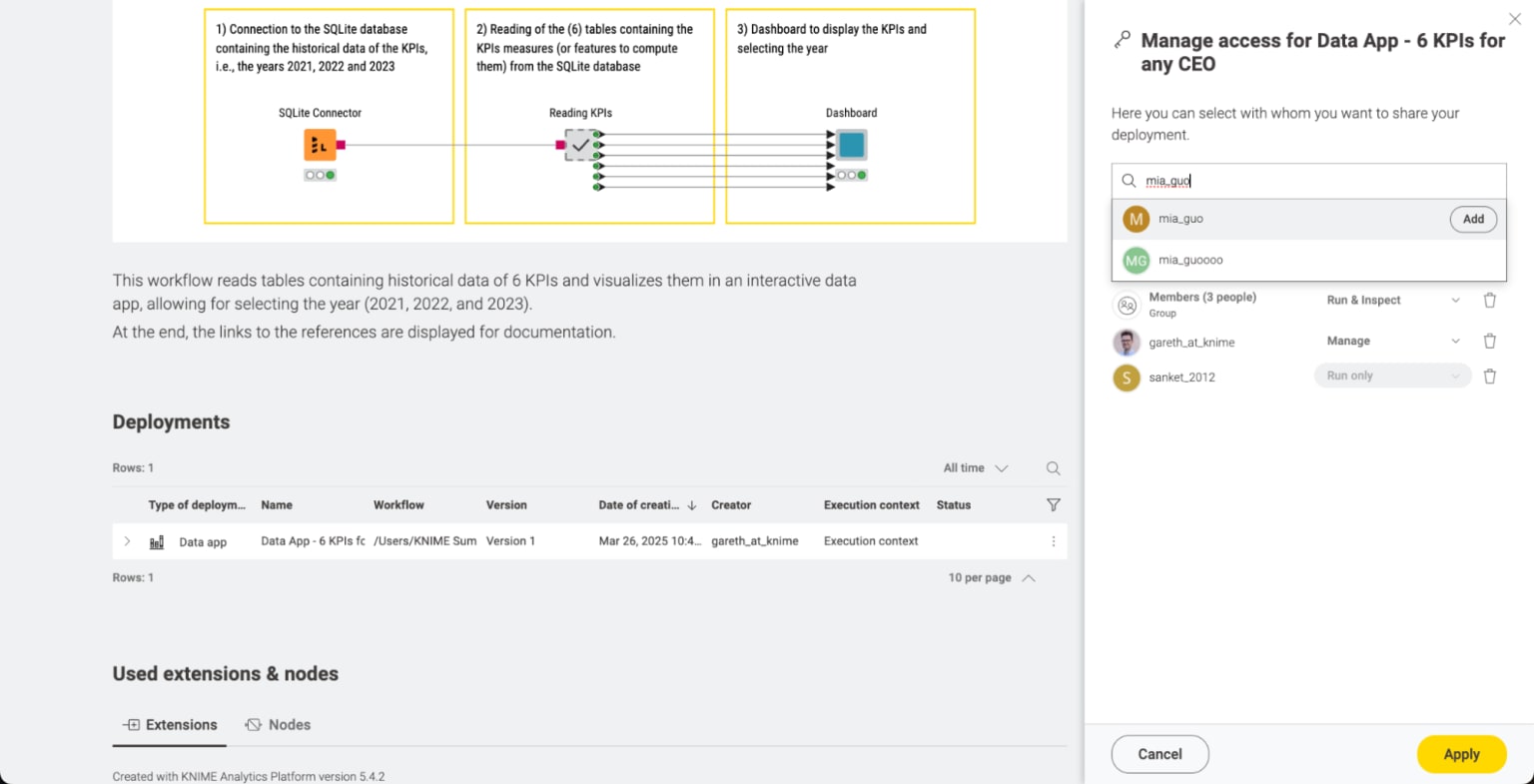 Share data app