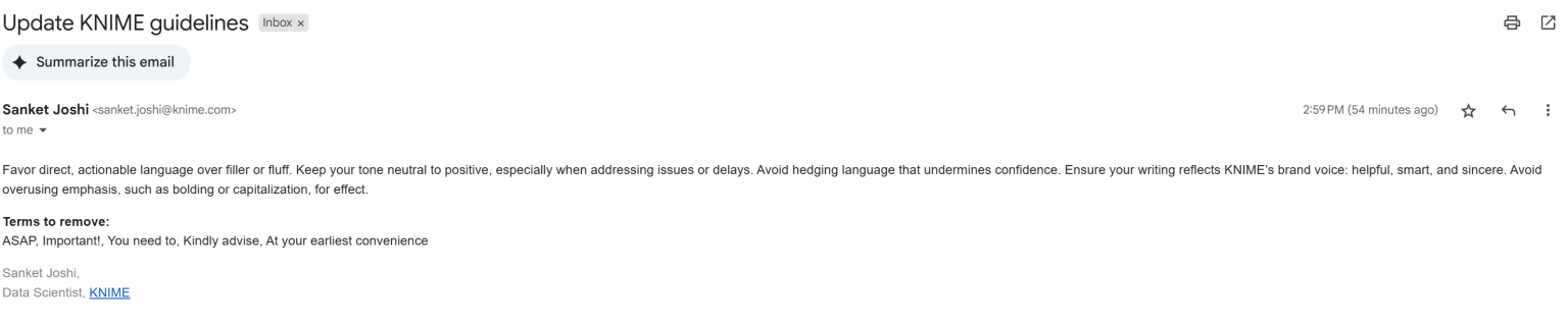 knime guidelines