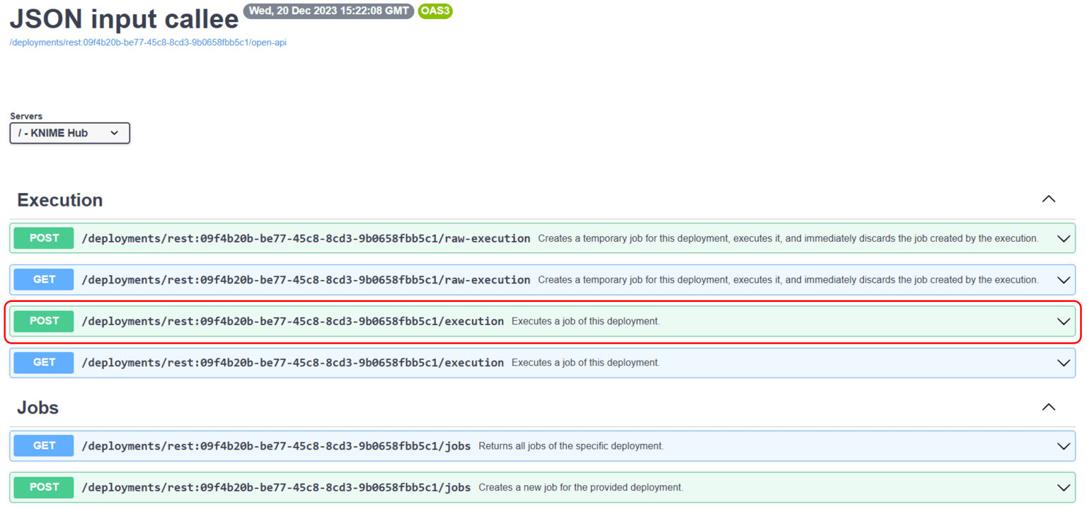 KNIME Business Hub single-step execution