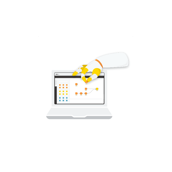 computer robot graphic homepage