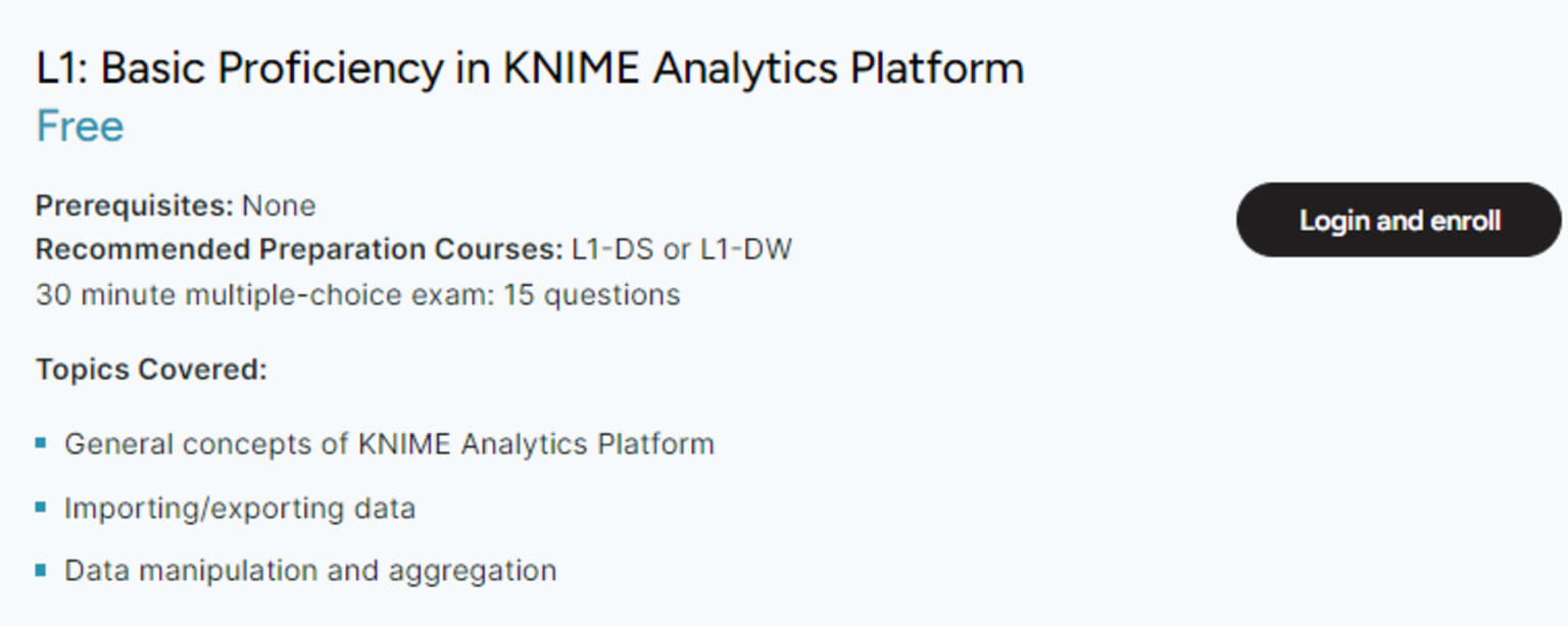 KNIME Certification Program