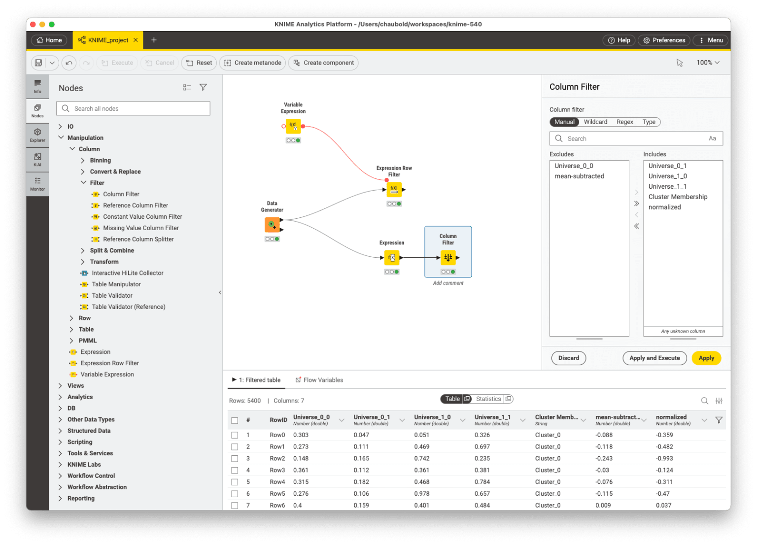 Dialog configuration