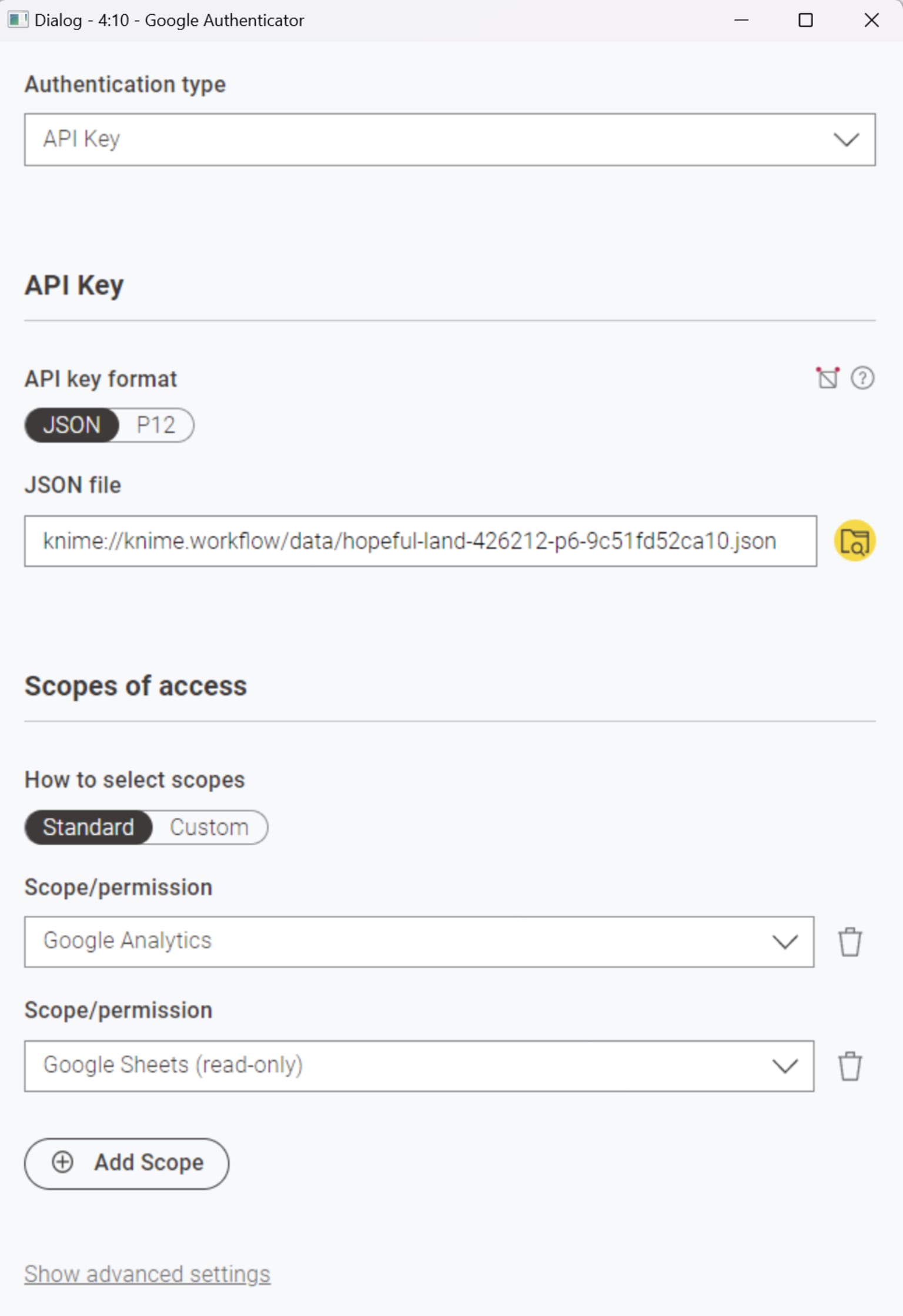 Workflow data area