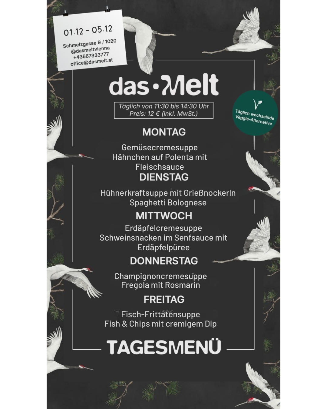 Das Melt Speisekarte