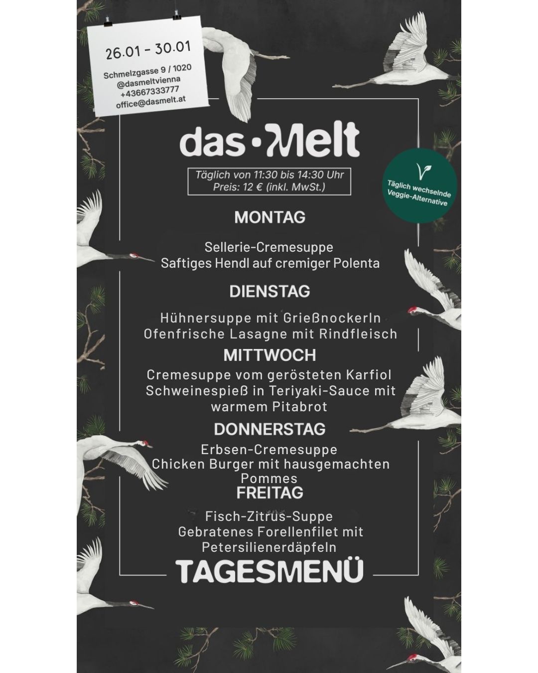 Das Melt Speisekarte