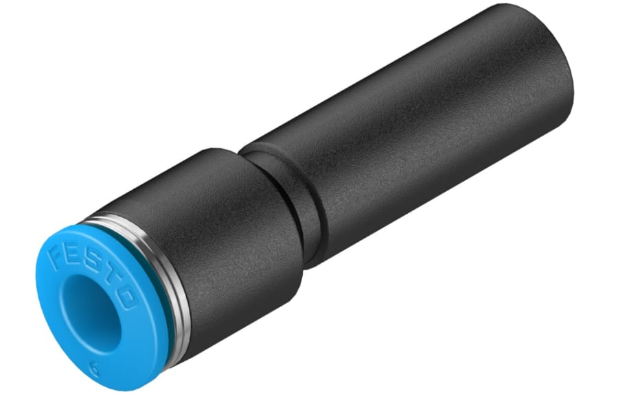 QS-10H-6 - 130623 - Racor rápido recto mod. QS conex. 1/2" tub. 10mm QS-1/2-10 + Reducción de manguera a 6mm, FESTO | Automatización industrial Perú