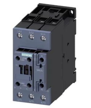 3RT2038-1AN20 - power contactor, AC-3e/AC-3, 80 A, 37 kW / 400 V, 3-pole, 220 V AC, 50/60 Hz,
auxiliary contacts: 1 NO + 1 NC, screw terminal, size: S2 SIEMENS | Automatización industrial Perú