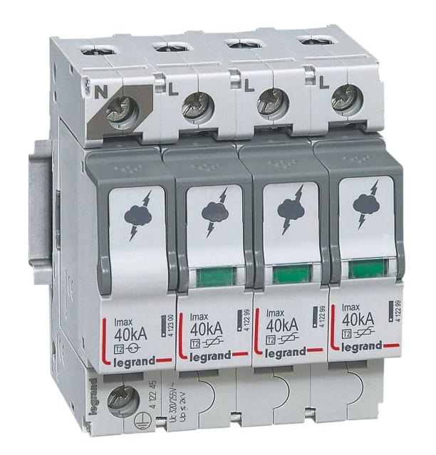 412245 - LIMITADOR DE SOBRETENSION T2 3P+N 320V LEGRAND | Automatización industrial Perú