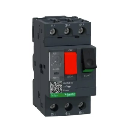 GV2ME10 - GUARDAMOTOR TERMOMAGNETICO 3Ø REGULABLE, 4-6.3A ID=78A, TESYS - GV2ME10 SCHNEIDER | Automatización industrial Perú