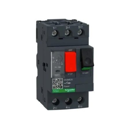 GV2ME20 - GUARDAMOTOR TERMOMAGNETICO 3Ø REGULABLE, 13 - 18A ID=223A, TESYS SCHNEIDER | Automatización industrial Perú