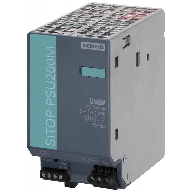6EP1334 3BA10 - SITOP PSU200M 10 A STABILIZED POWER SUPPLY INPUT 120/230-500 V AC OUTPUT: 24 V/10 A DC SIEMENS | Automatización industrial Perú