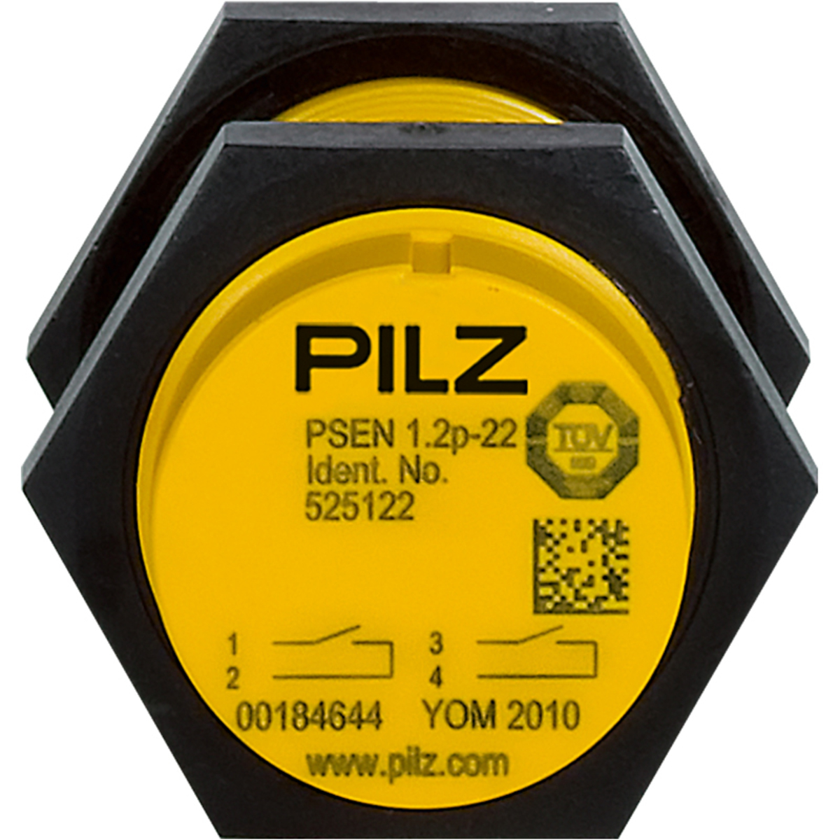525122 - Interruptor magnético de seguridad 2 NA, conector macho M8 de 4 polos, diseño redondo M30 IP67, distancia de maniobra 8 mm, para aplicaciones con PSEN ix1 PU = 1 pieza con actuador. PILZ | Automatización industrial Perú