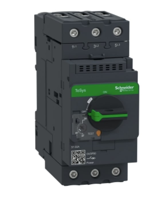 GV3P50 - Guardamotor Termomagnético TeSys GV3 AC-3 37-50A 100KA 3P3D Manija Rotativa SCHNEIDER | Automatización industrial Perú