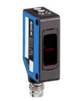 WT100L-F1141 - Sensor fotoeléctrico, miniatura, 450mm, PNP, 100mA, 10 a 30VDC, serie láser W100 SICK | Automatización industrial Perú