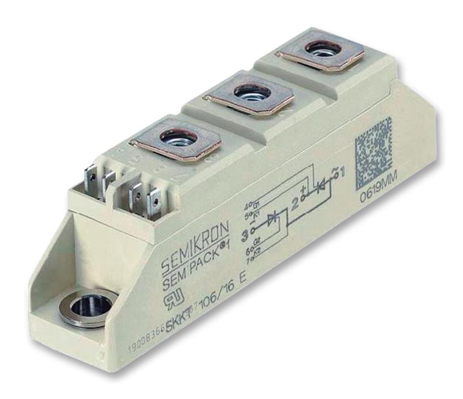 SKKT106B16E - SKKT106B16E Módulo Thyristor, doble serial, 106Amp, 1600V SEMIKRON | Automatización industrial Perú