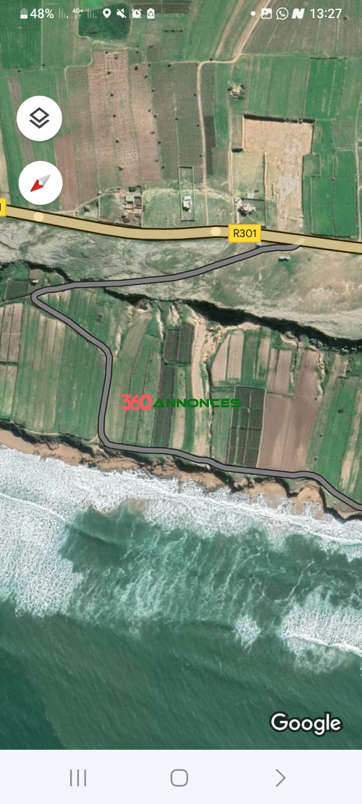 À vendre : Terrain titré de 12 000 m² à Beddouza, entre Safi et Oualidia - 100 MAD/m² 🌄 — photo 2