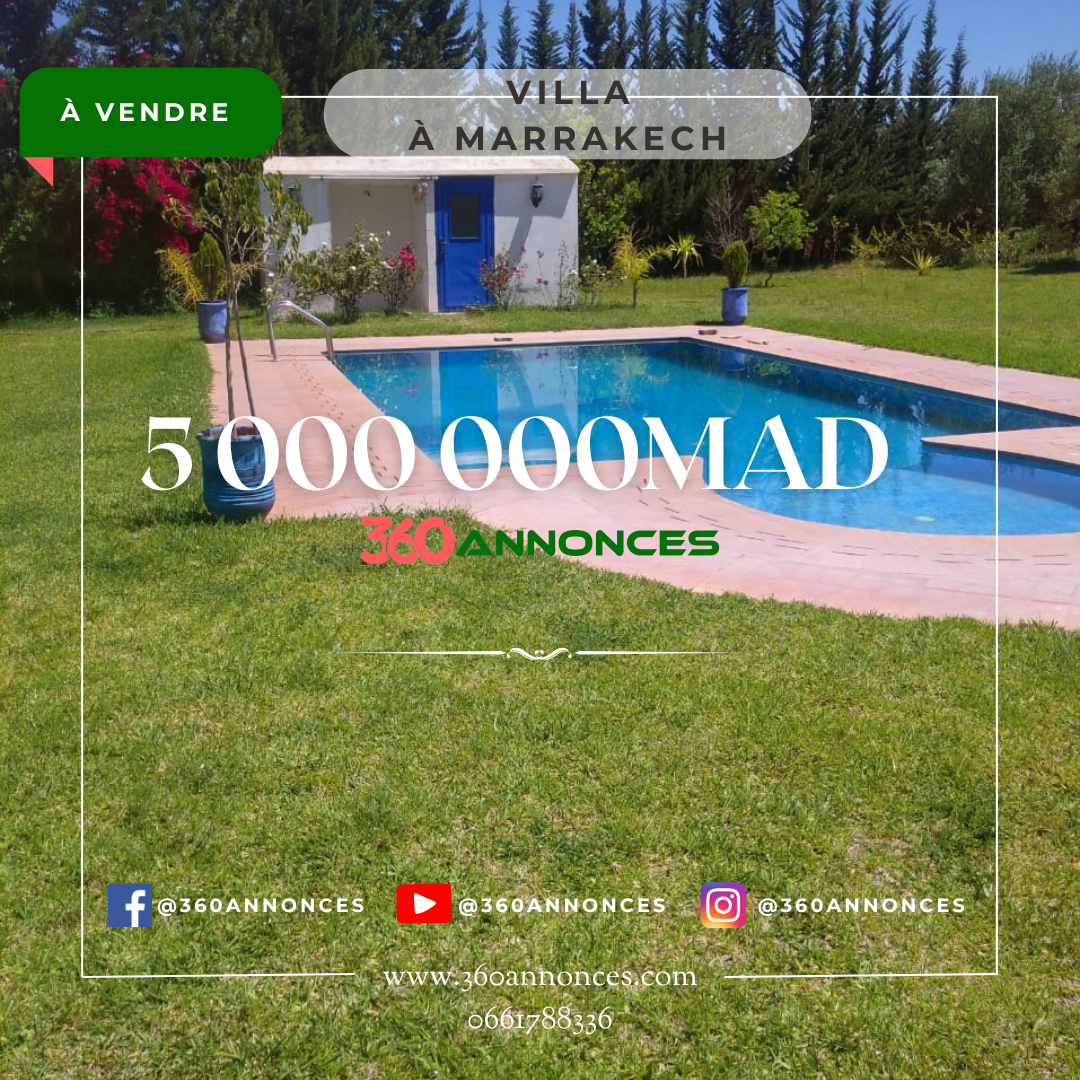 Villa à vendre à Marrakech Sidi Abdellah Ghiat