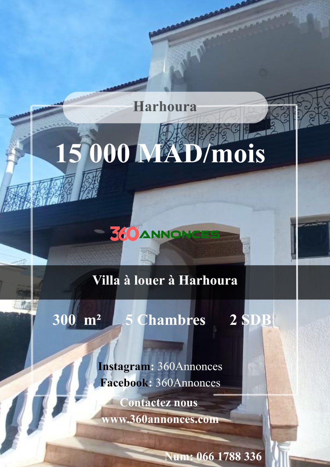 Villa à louer à Temara Harhoura