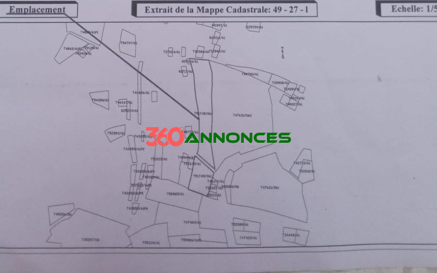 Terrain à vendre – Ksar Sghir (القصر الصغير) | m²11 443 | Prix : 1000 DH/m² — photo 3