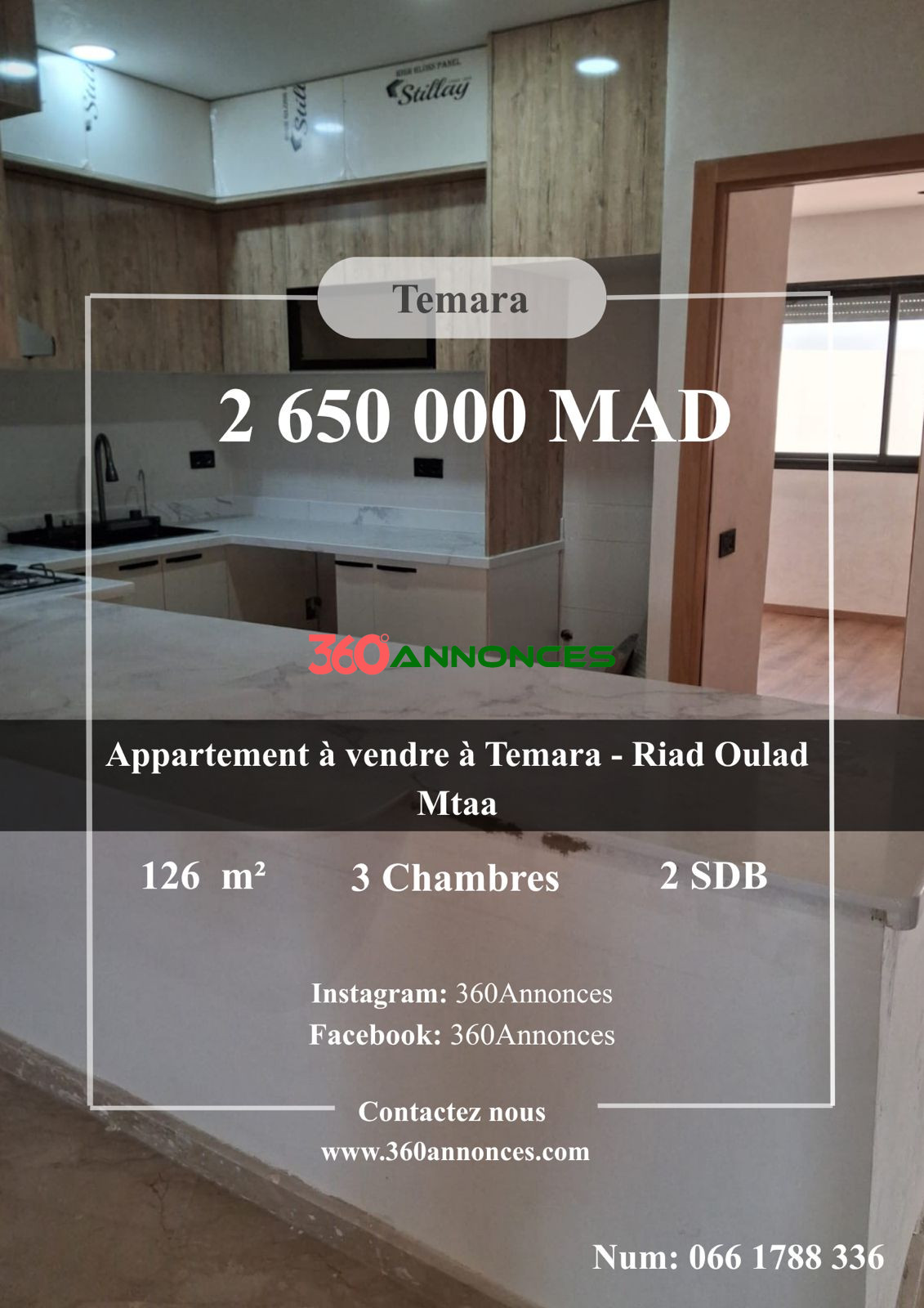Appartement à vendre à Temara Riad Oulad Mtaa