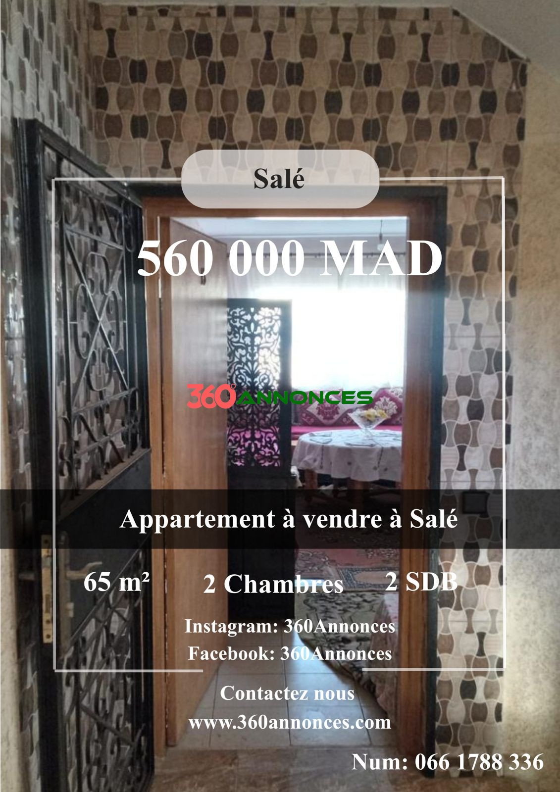 Appartement à vendre à Sale hay karima (Sale)