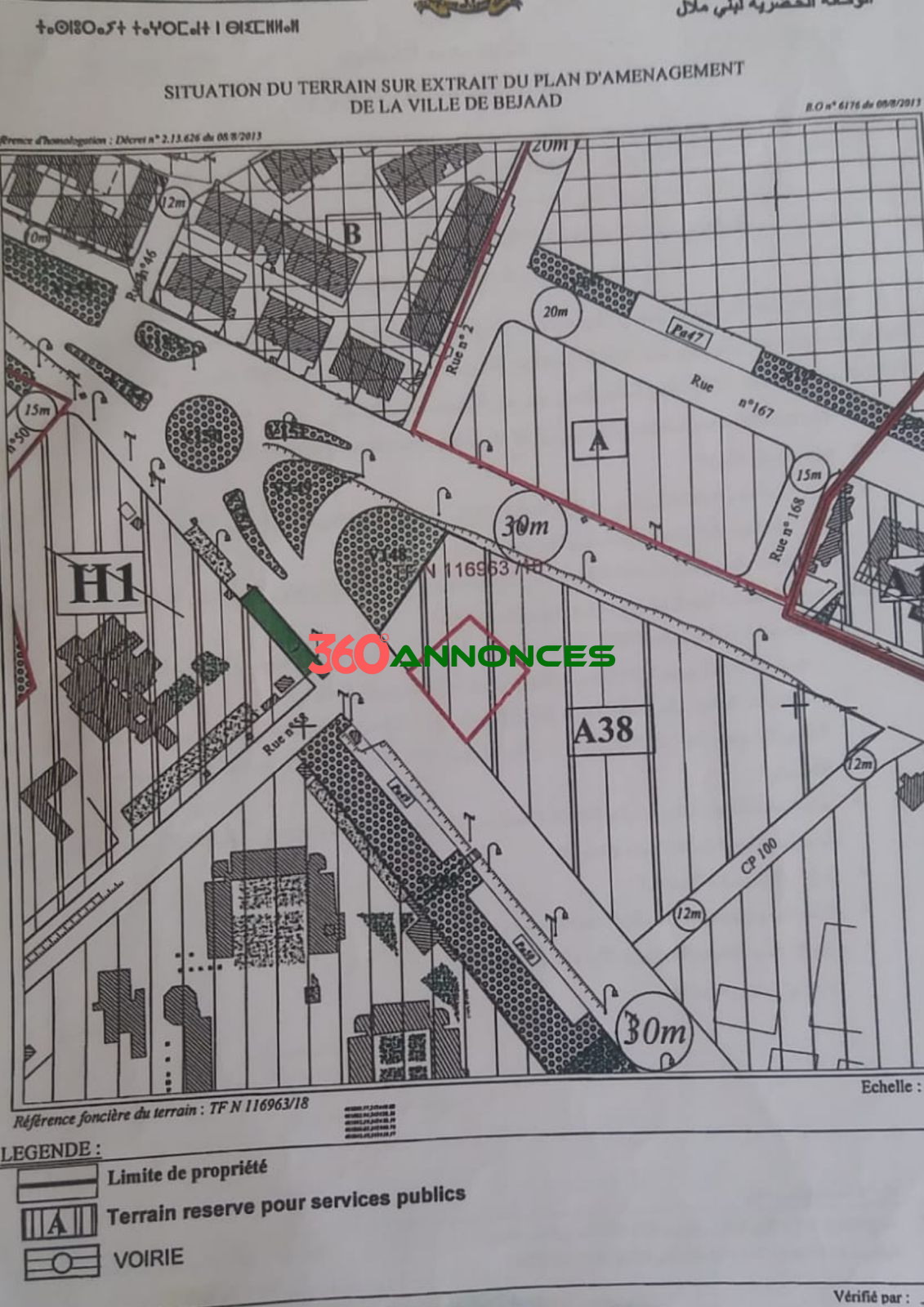 Terrain à vendre à Bejaad – 1253 m² | 3000 DH/m² — photo 2