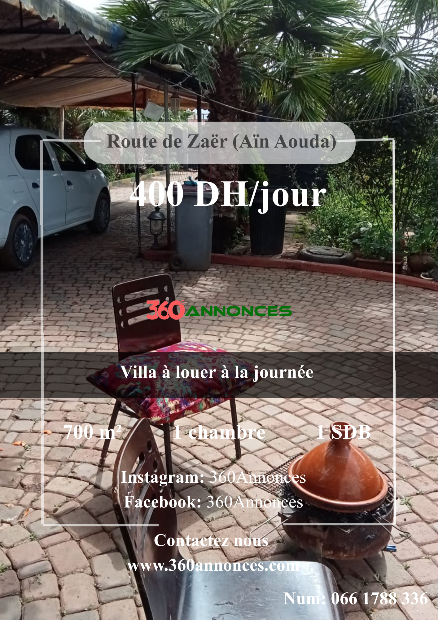 Villa à louer à Ain El Aouda Route zaer