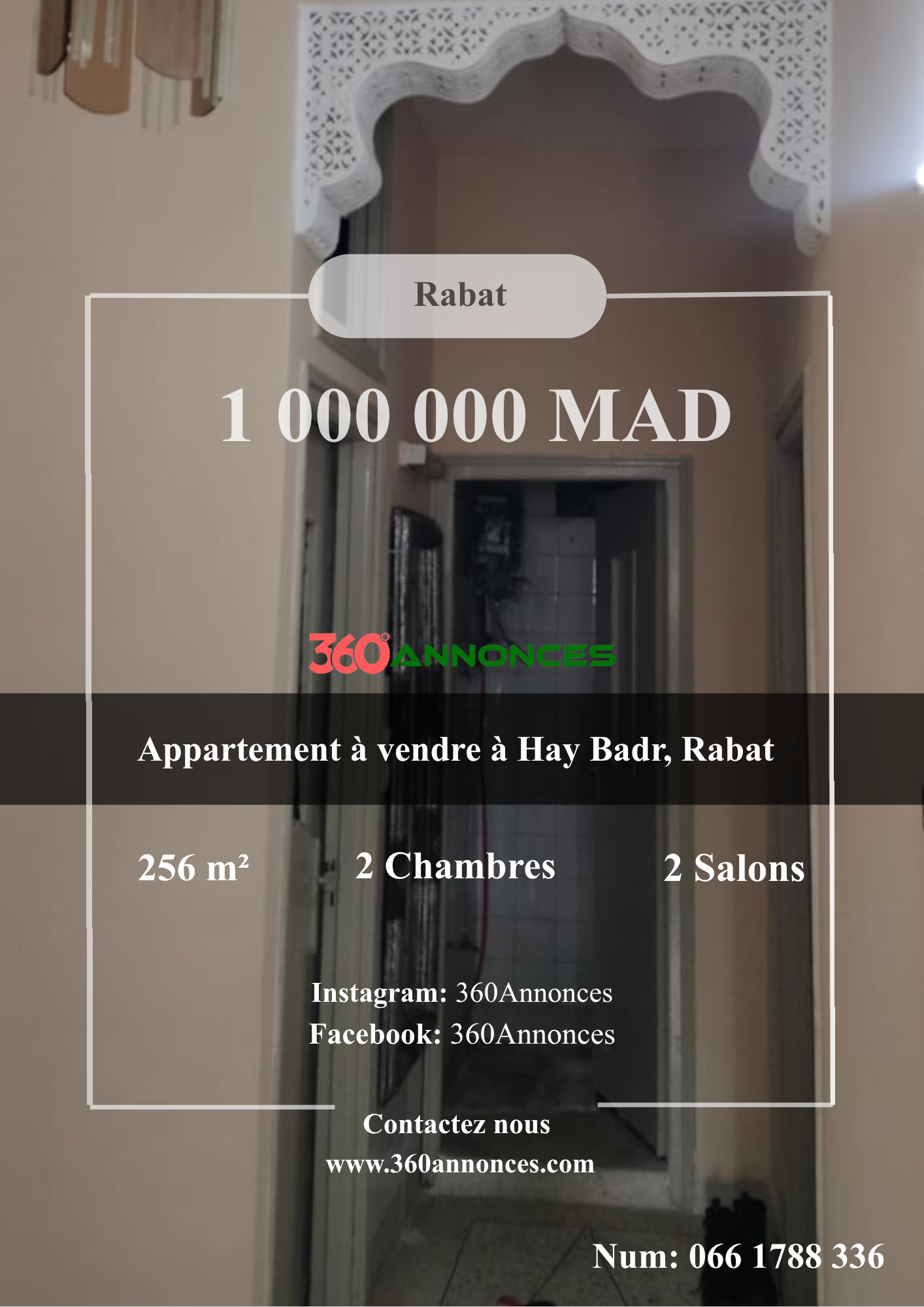 Appartement à vendre à rue Badr, Rabat – 256 m²