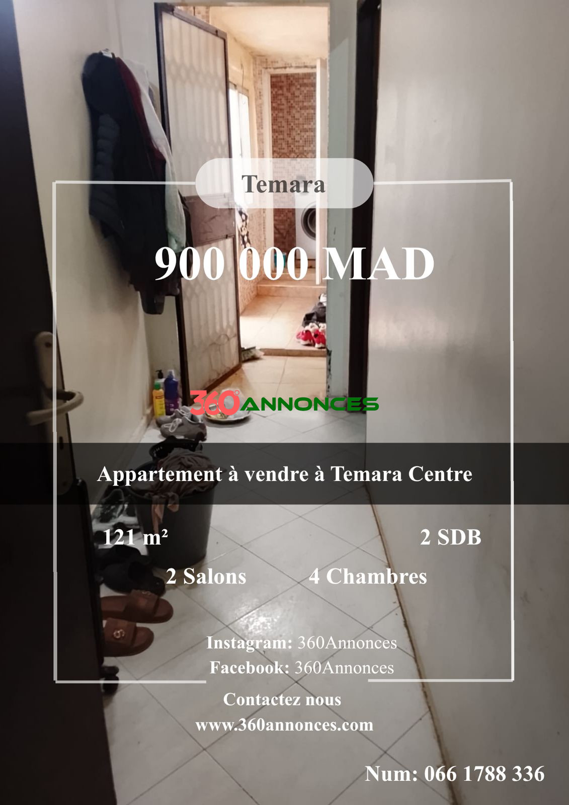 Appartement à vendre à Temara Centre – 121 m² | 900 000 DH