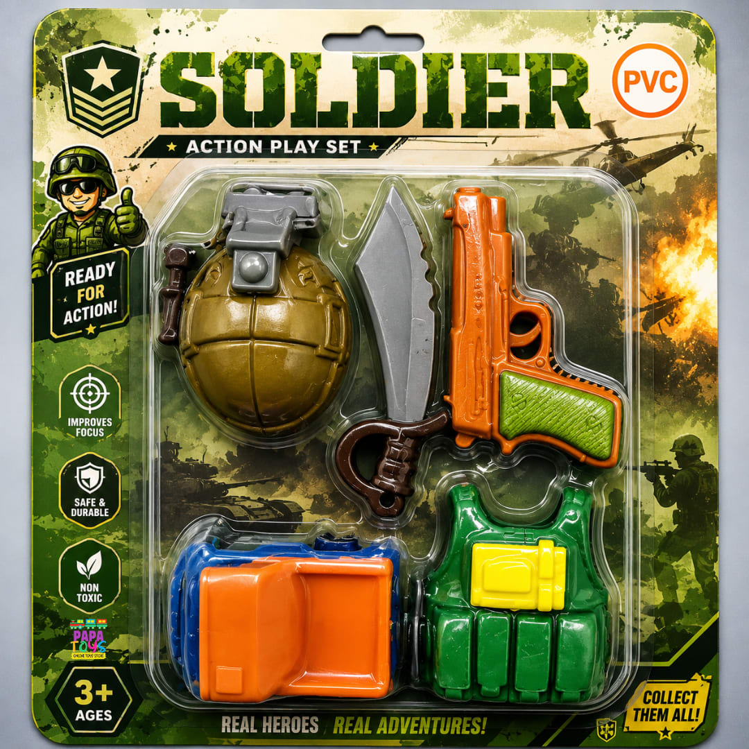 Military Erasers Set – 6 PCS Creative Army Shape Puzzle Erasers for Kids | Non-PVC Educational School Stationery 3