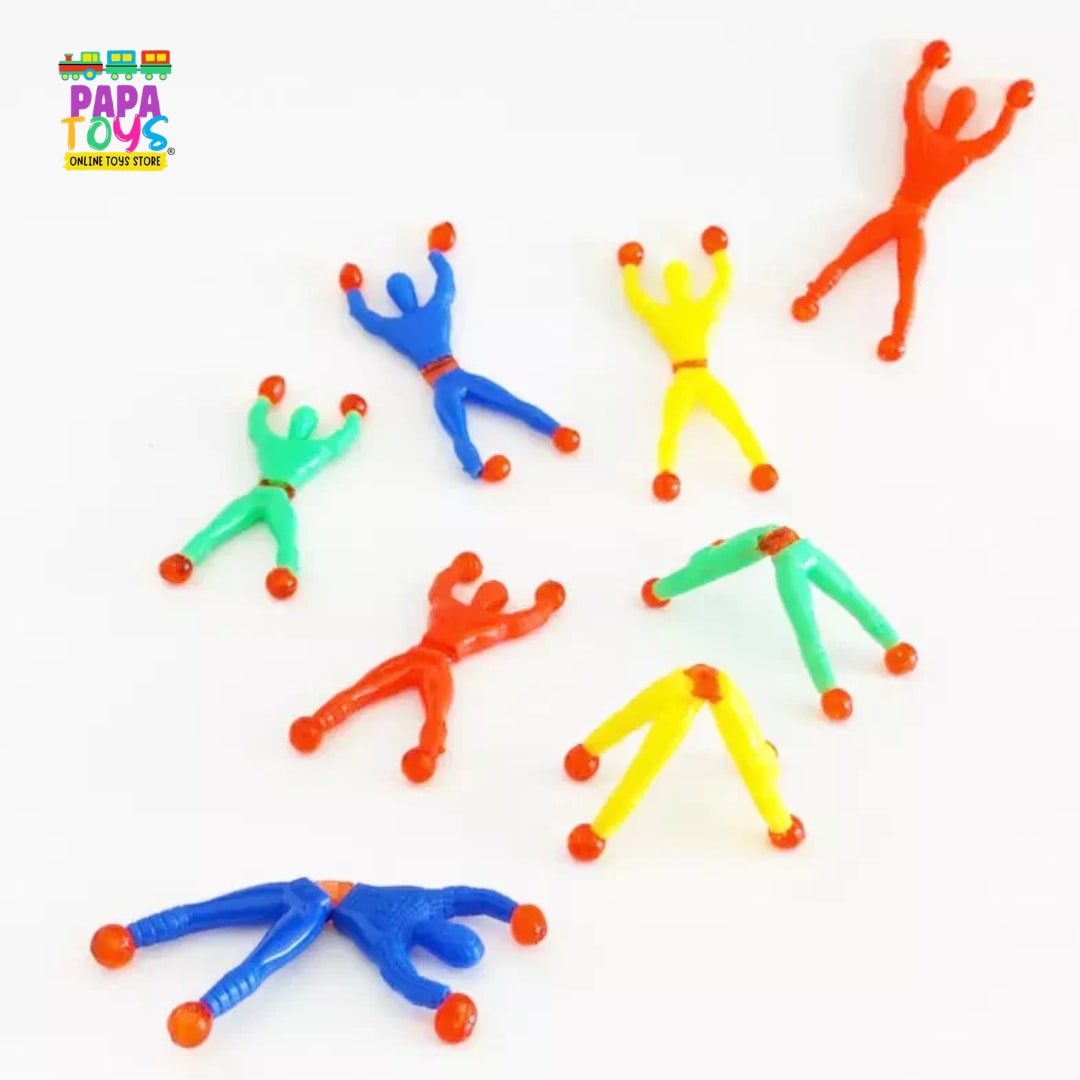 Sticky Wall Climbing Man Toy | Stretchy Toss & Climb Fidget Toy | Fun Party Toy for Kids