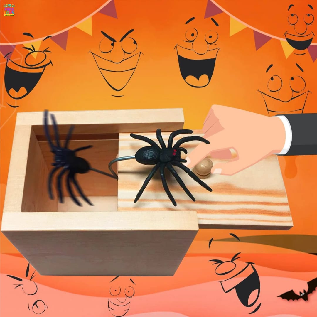 Scary Spider Prank Box – Funny Surprise Gift & Halloween Trick Toy for Kids & Adults