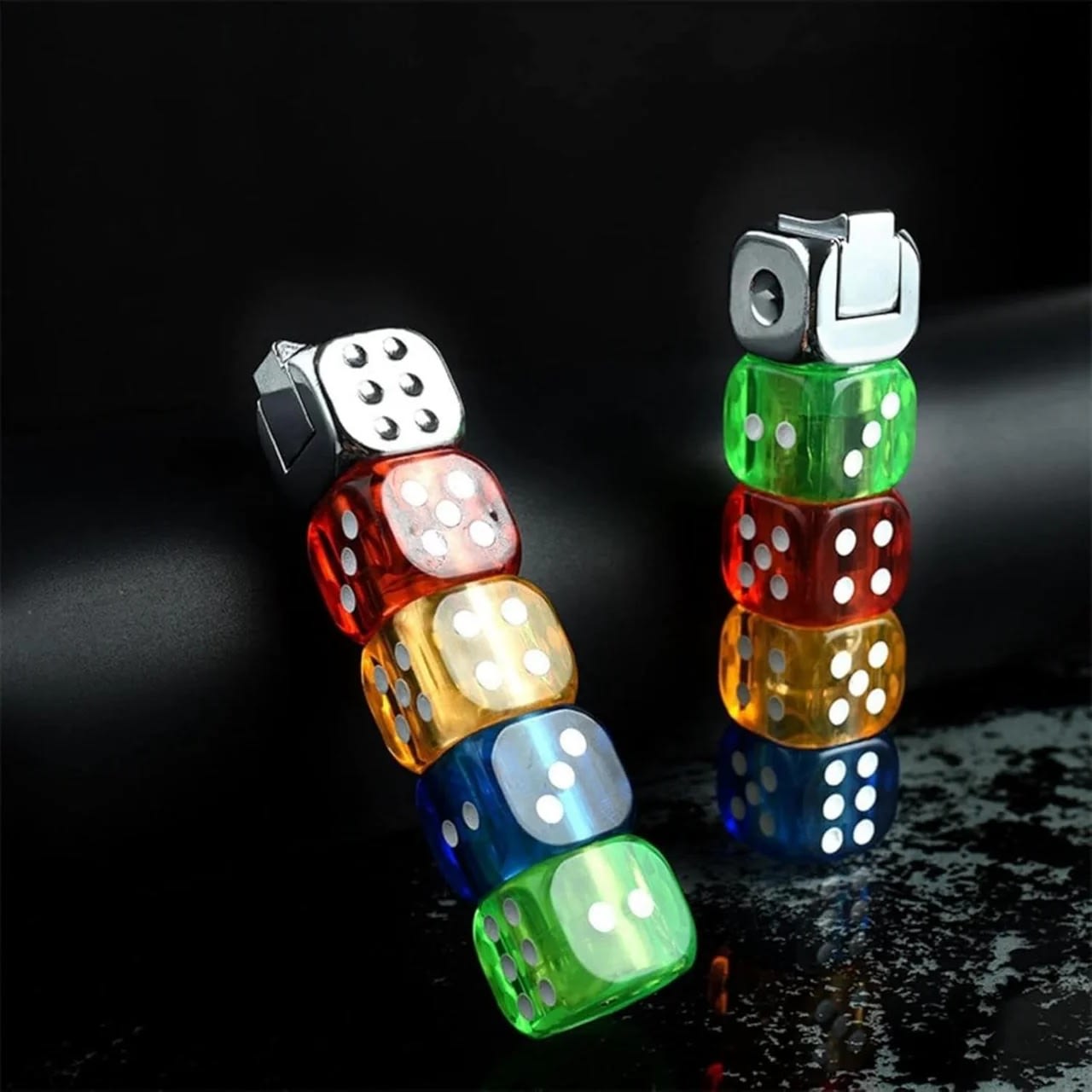 Creative Dice Butane Windproof Lighter β Refillable Pocket Torch Lighter | Stylish Gift for Men